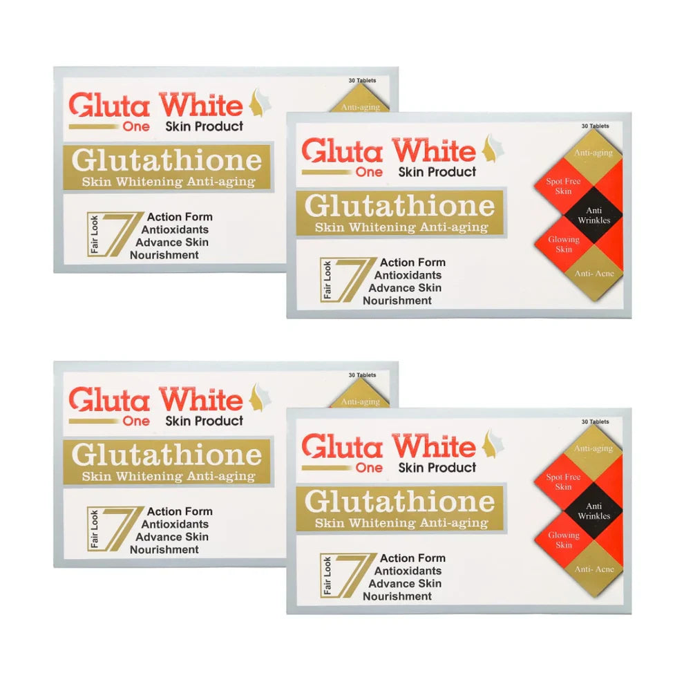 Gluta white Tablets 4 Pack Deal