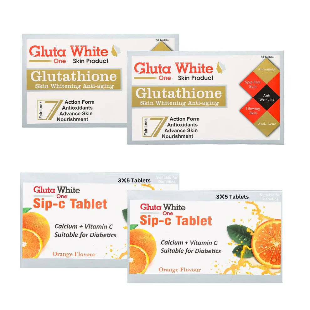 Gluta White One Month Tablets Booster Bundle