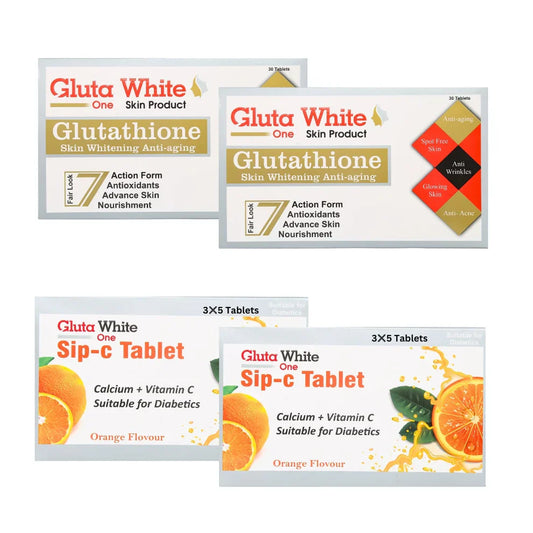 Gluta White One Month Tablets Booster Bundle