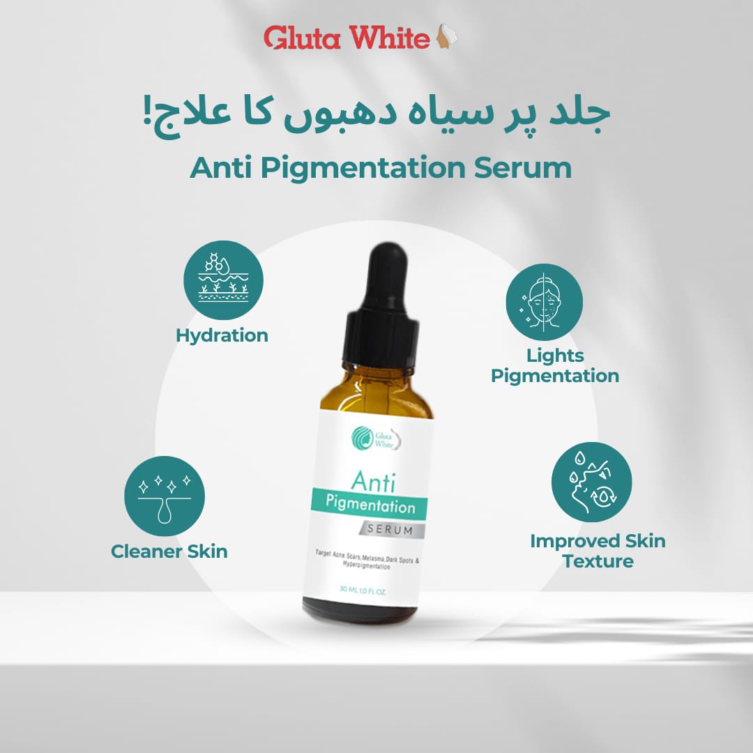 gluta white serum for skin whitening and serum for skin brightening. Anti aging serum at home.